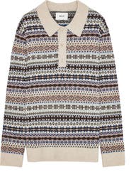 NN07 Robbie 60004 Fair Isle Polo Sweater