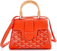Pre-Owned Goyard Saigon Top Handle Bag Coated Canvas with Leather Mini
