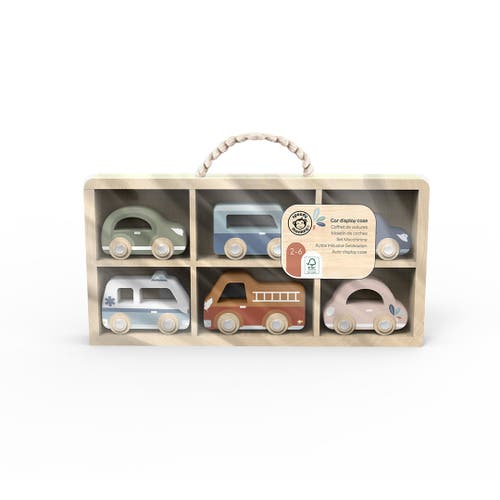 Speedy Monkey Car Display Case W/ 6 Vehicles In Multi