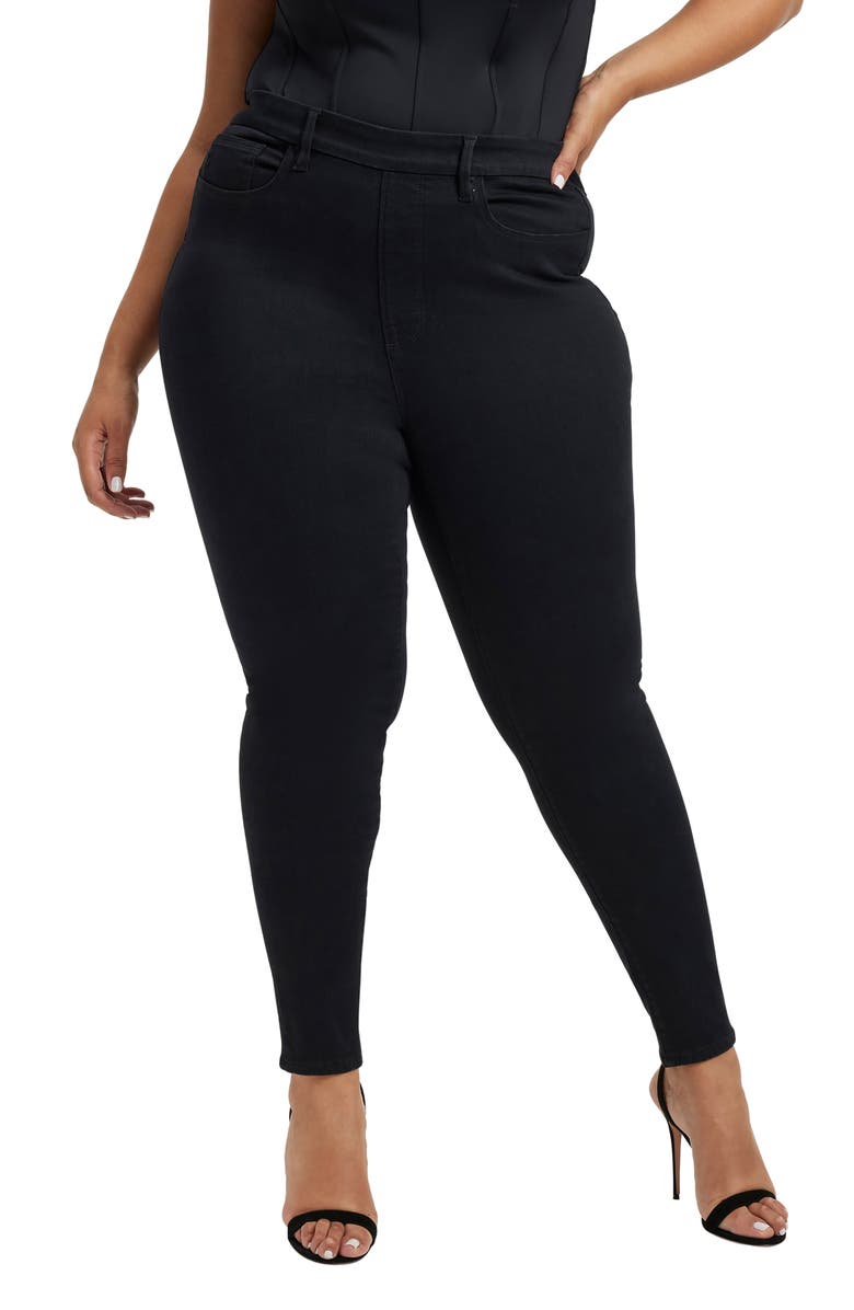 Good American Pull-On Skinny Jeans, Alternate, color,