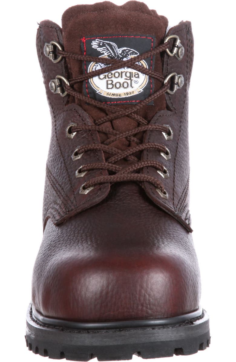 Georgia Boot Oiler Steel Toe Waterproof Work Boot, Alternate, color, Brown