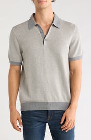 Brooks Brothers Herringbone Short Sleeve Knit Polo