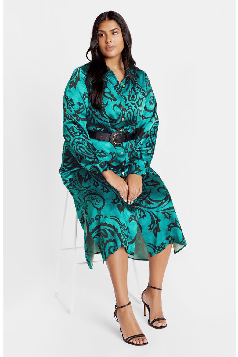 Sienna Paisley Long Sleeve Shirtdress, Alternate, color, PAISLEY