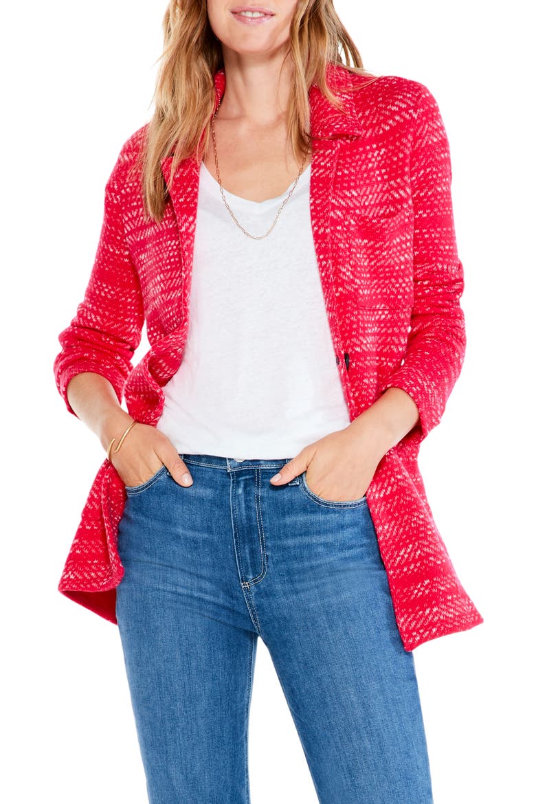 Punch It Up Knit Blazer, Main, color, PINK MIX