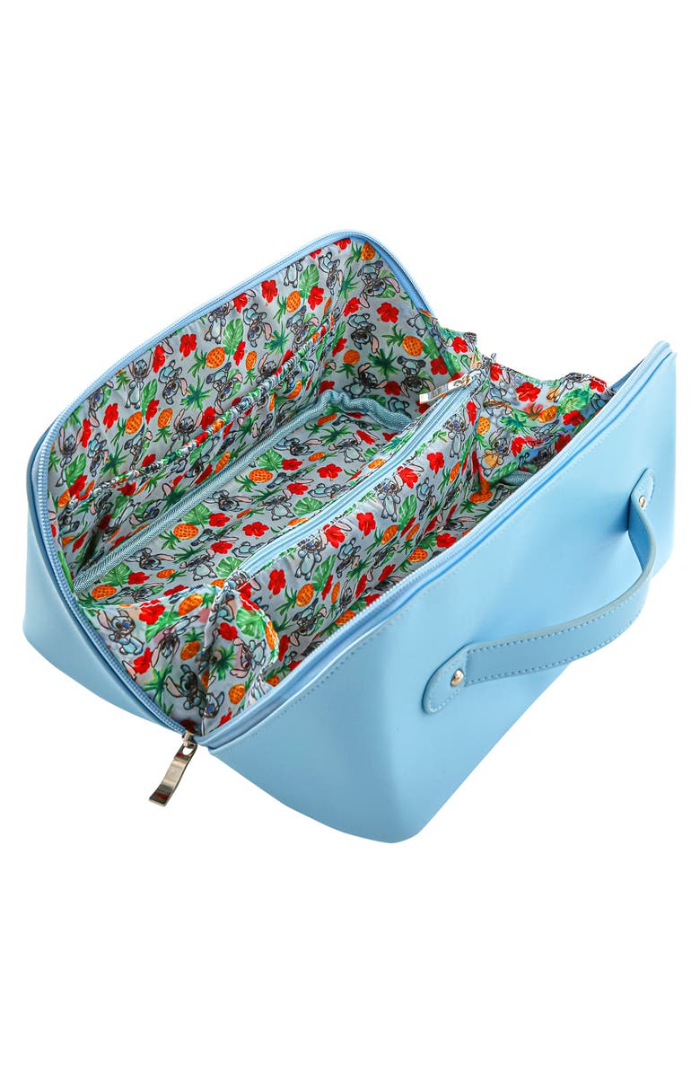 Disney Stitch Makeup Bag Zip Closure, Alternate, color, Blue
