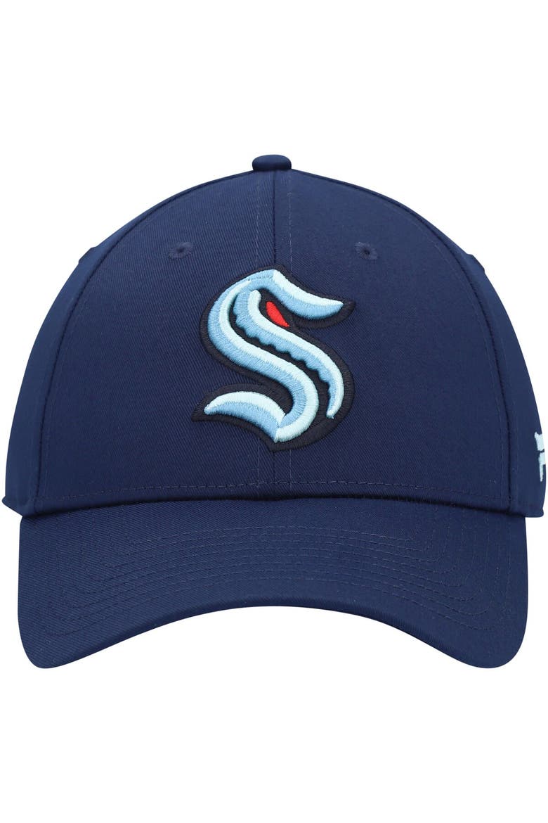 Men's Fanatics Branded Deep Sea Blue Seattle Kraken Core Adjustable Hat, Alternate, color, Navy