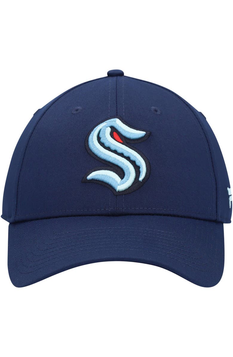 FANATICS Men's Fanatics Branded Deep Sea Blue Seattle Kraken Core Adjustable Hat, Alternate, color, 