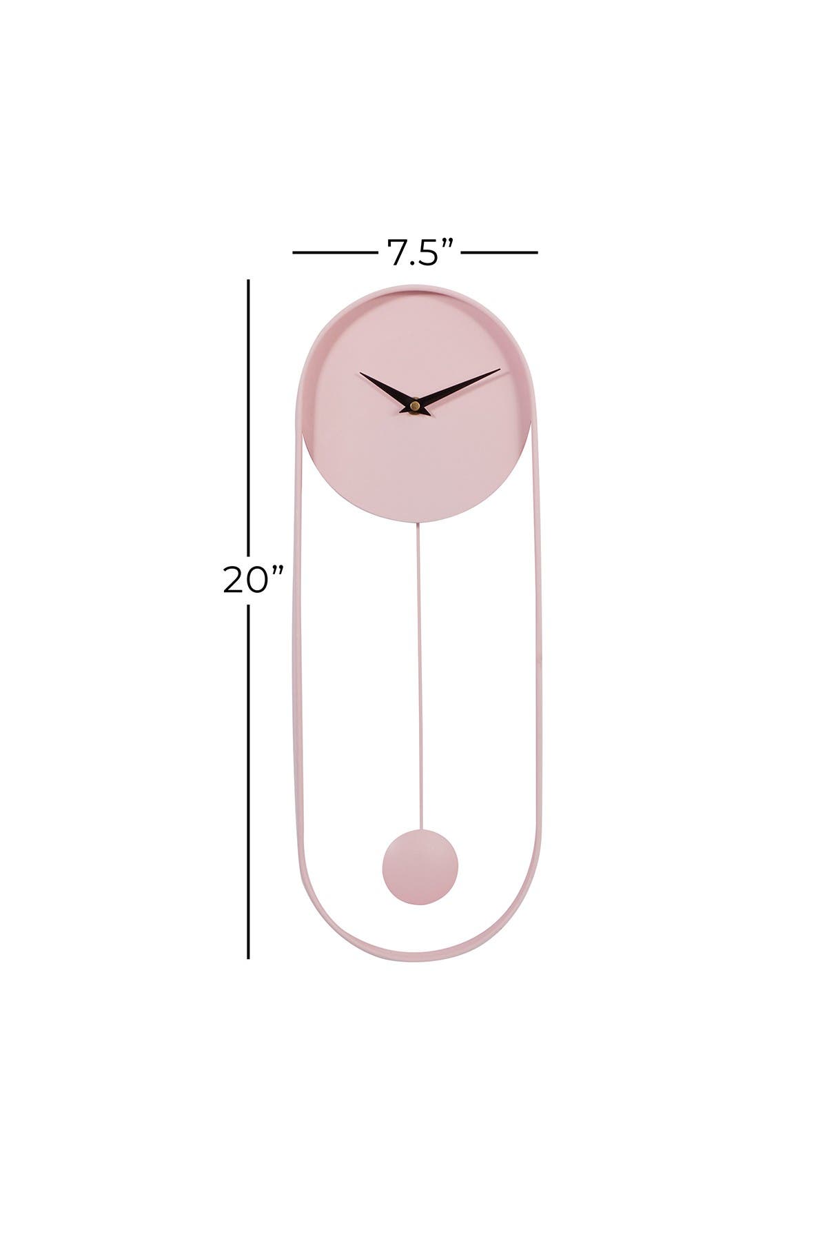 COSMO BY COSMOPOLITAN Pink Metal Modern Wall Clock Contemporary ...