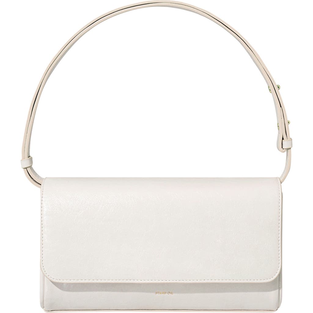 Stand Oil Classic Faux Leather Shoulder Bag In White