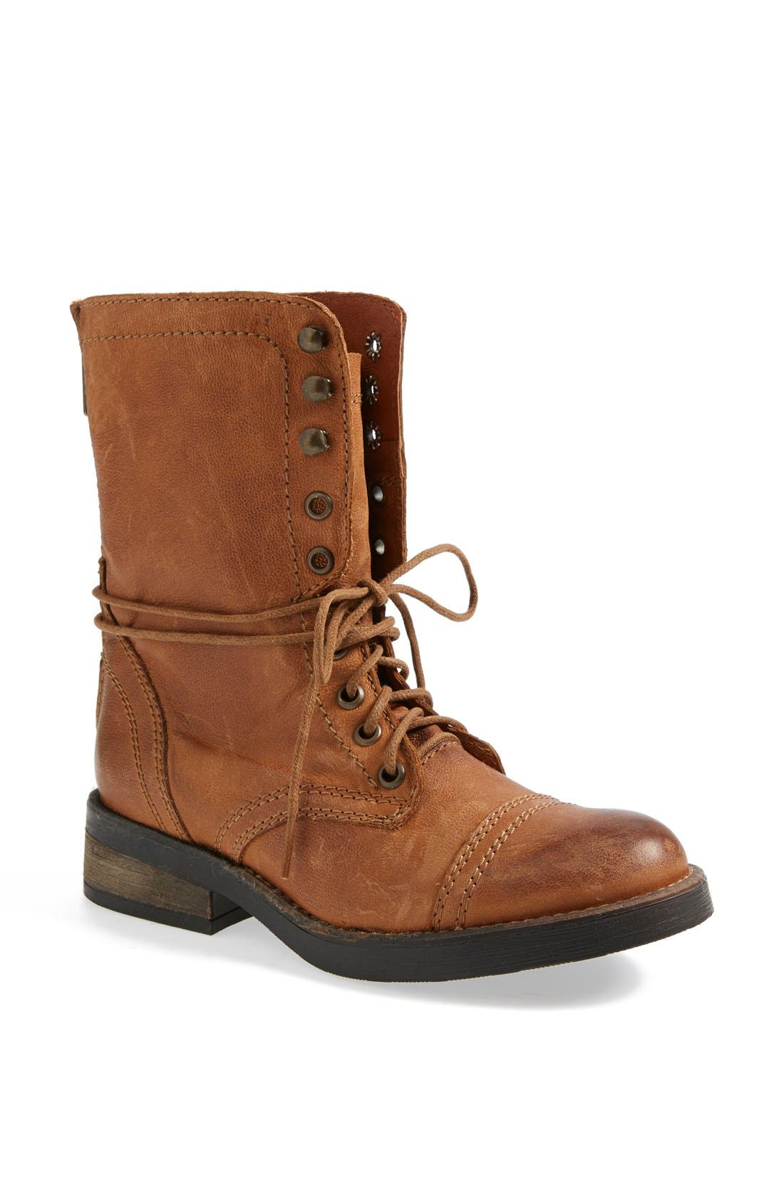 'Munch' Military Boot, Main, color, COGNAC MULTI