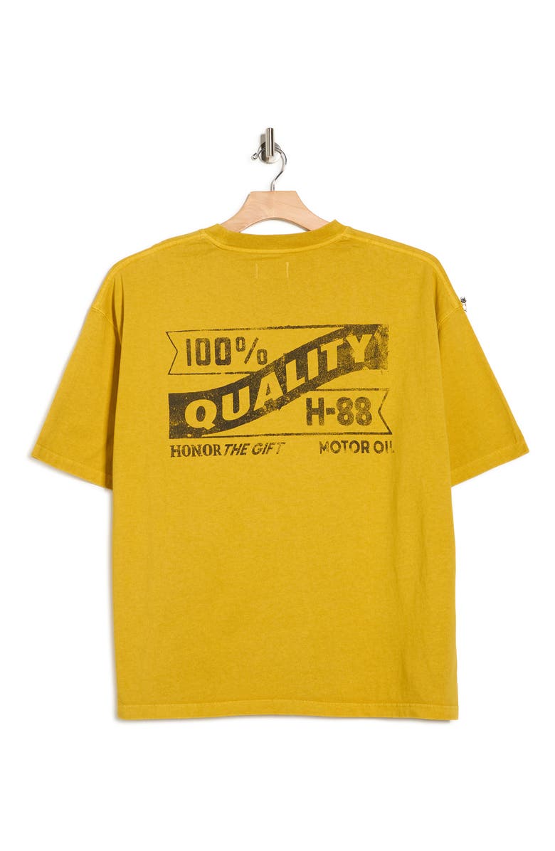 HONOR THE GIFT Motor Oil Graphic T-Shirt, Alternate, color, Yellow