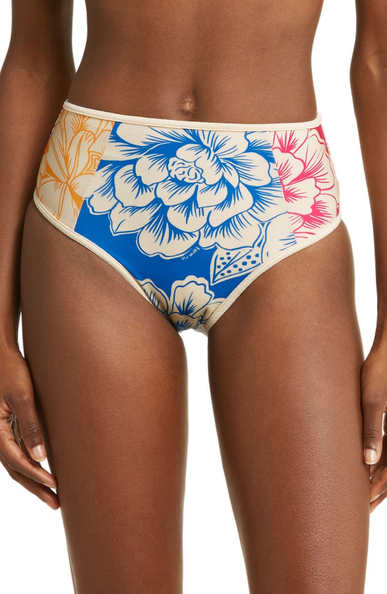 FARM Rio Tropical Chita High Waist Hot BIkini Bottoms, Main, color,