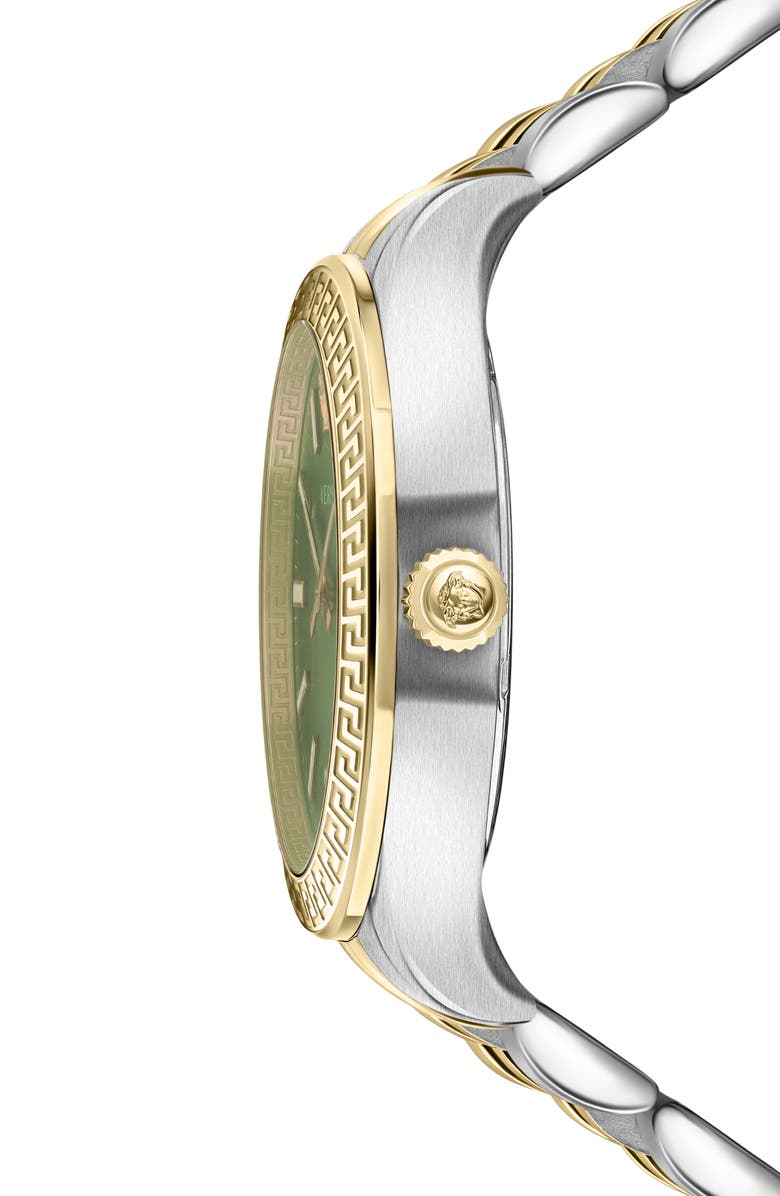 Versace Hellenyium Bracelet Watch, 36mm, Alternate, color, Two Tone