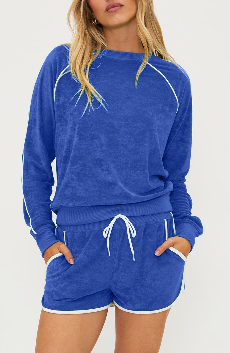 Beach Riot Greer Velour Sweatshirt, Main, color, 
