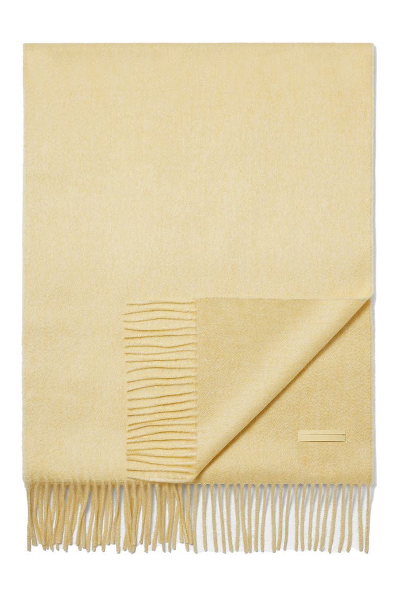 Oasi Cashmere Scarf, Alternate, color, PASTEL YELLOW