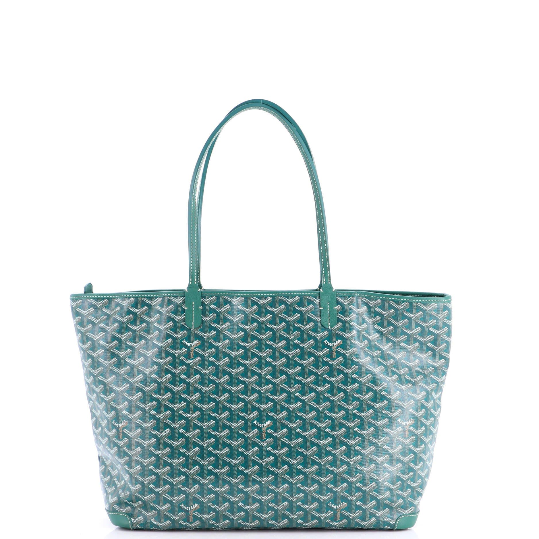 Pre-Owned Goyard Artois Tote Coated Canvas MM, Alternate, color, Green
