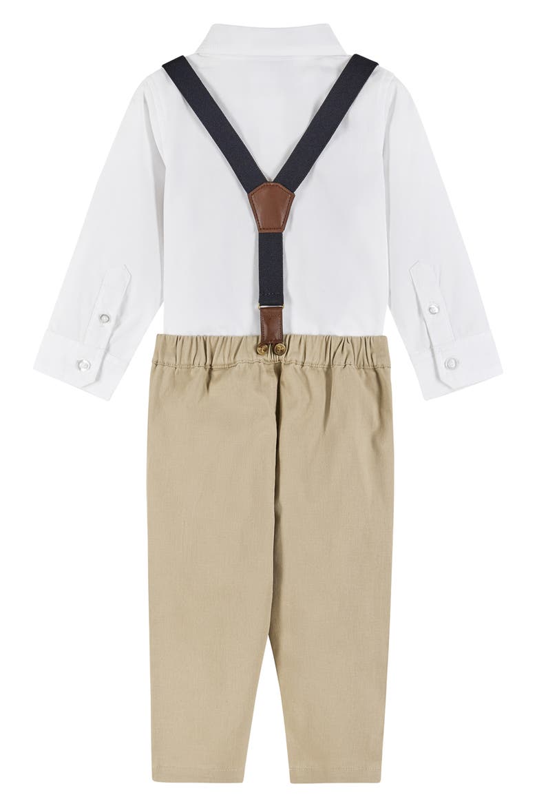 Button-Up Shirt, Suspenders, Pants & Bow Tie Set, Alternate, color, WHITE