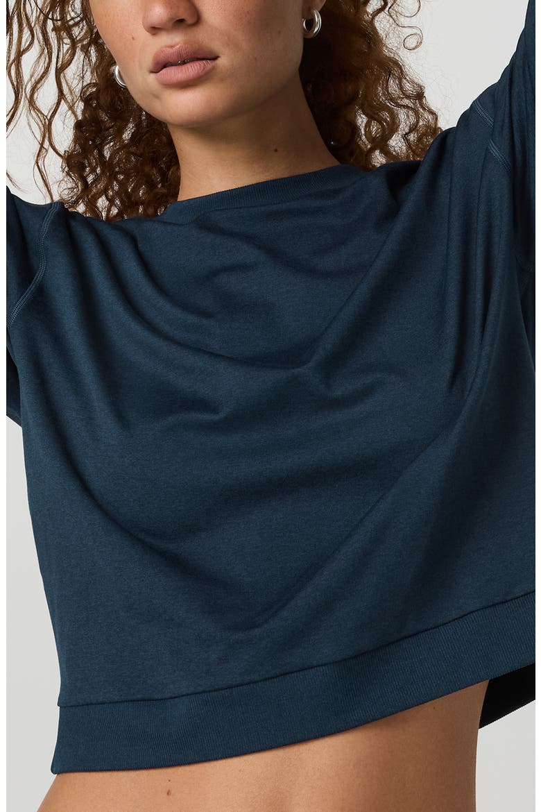 Halo Modern Sweatshirt, Alternate, color, BLUE COAST HEATHER