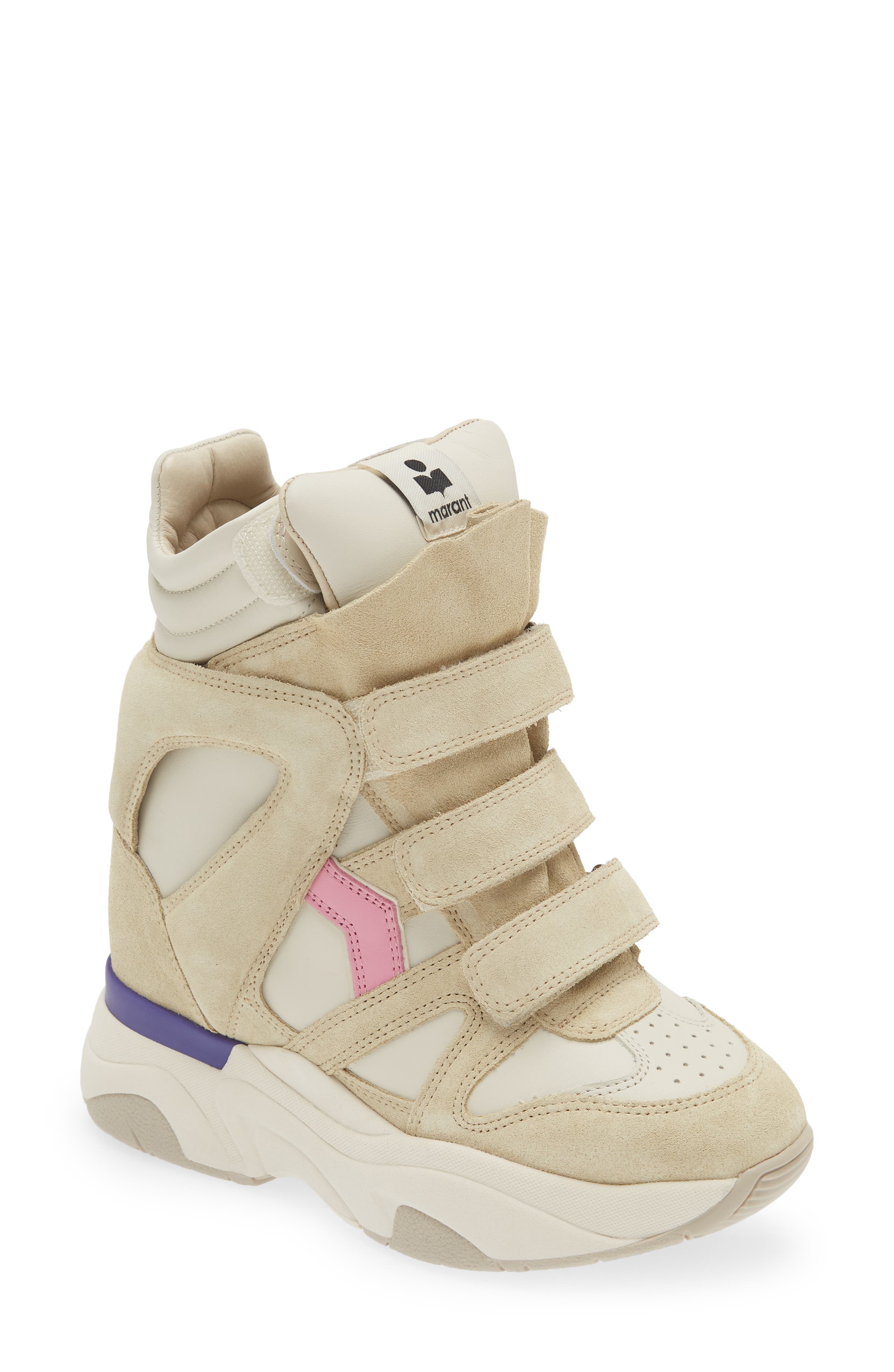 Isabel Marant Balskee Hidden Wedge High Top Sneaker, Main, color, 