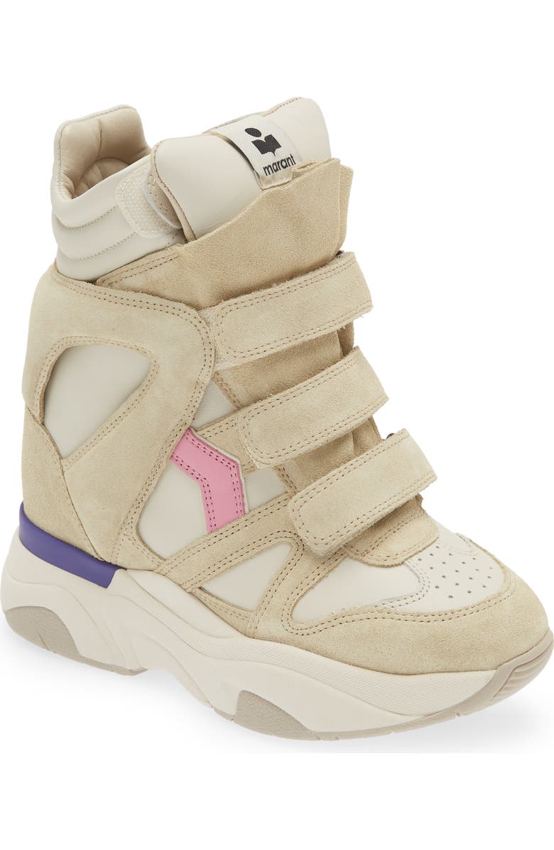 Isabel Marant Balskee Hidden Wedge High Top Sneaker, Main, color,