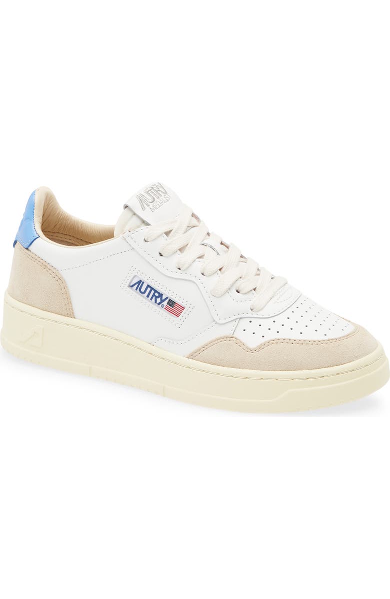 AUTRY Medalist Low Sneaker, Main, color, White/ Vista Leather/ Suede