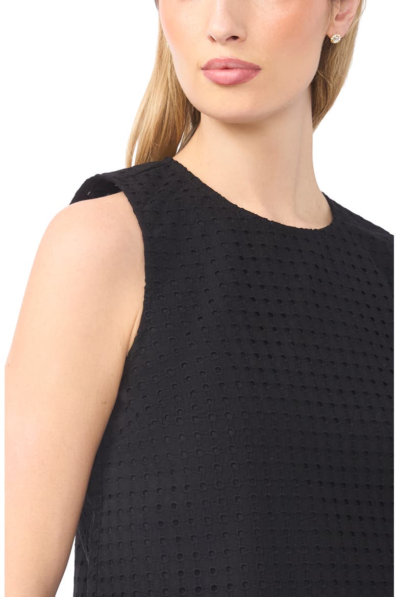 Eyelet Embroidery Shell, Alternate, color, RICH BLACK 060