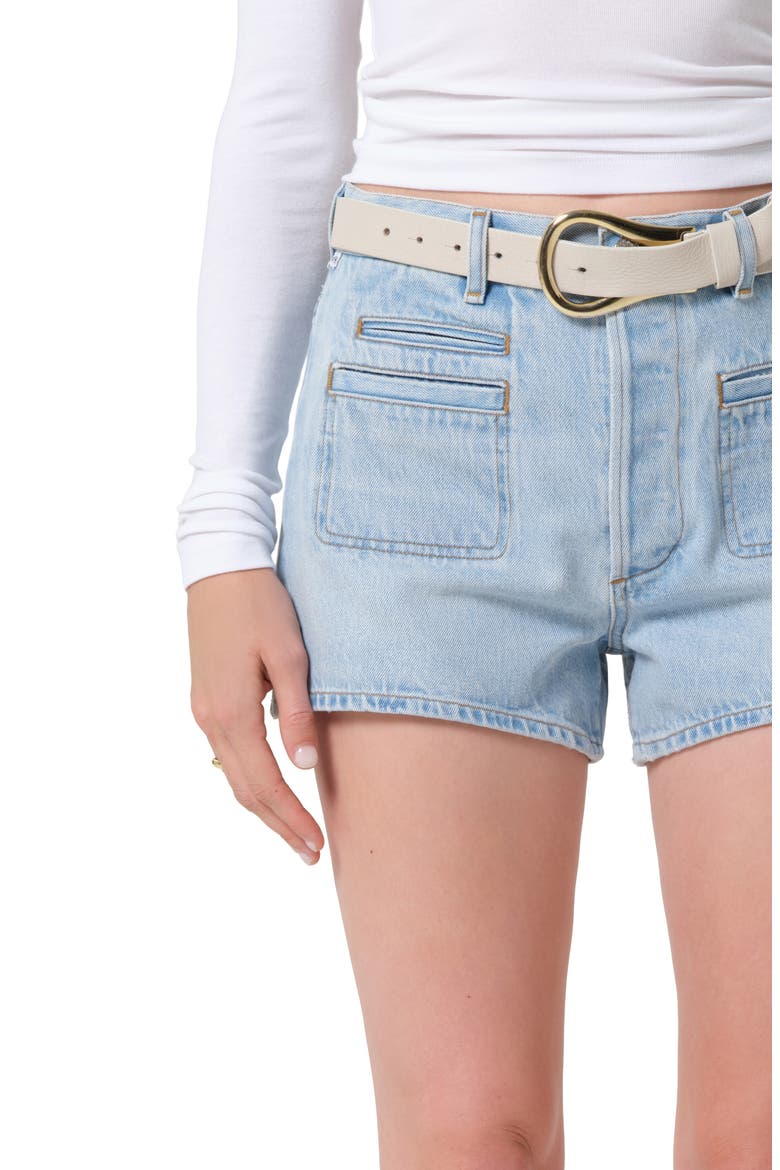 Marlow Patch Pocket Denim Shorts, Alternate, color, LASSO LIGHT INDIGO