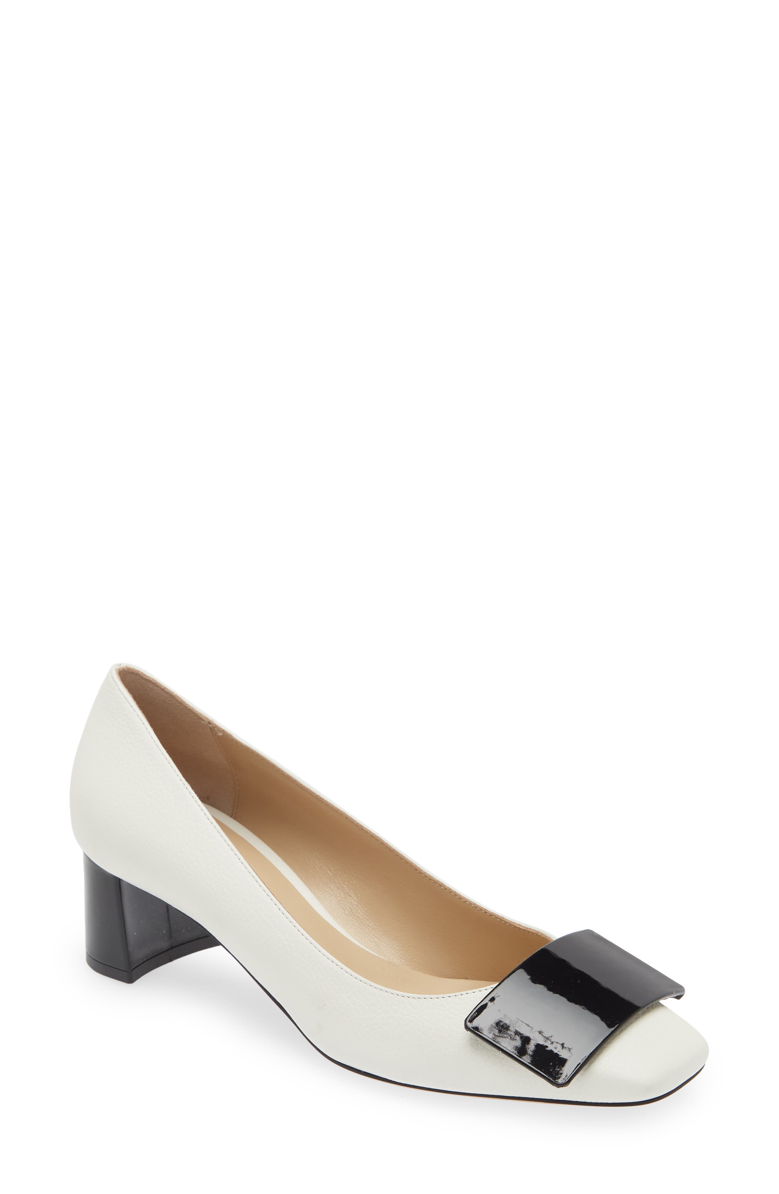 Sofia Square Toe Pump, Main, color, BLACK/ WHITE