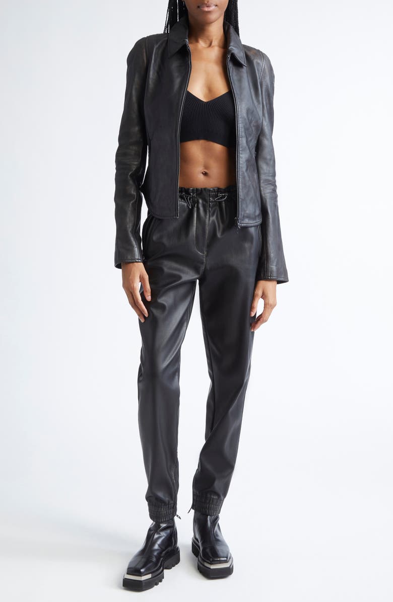 DIESEL<sup>®</sup> L-Egrad Distressed Leather Jacket, Alternate, color, Black