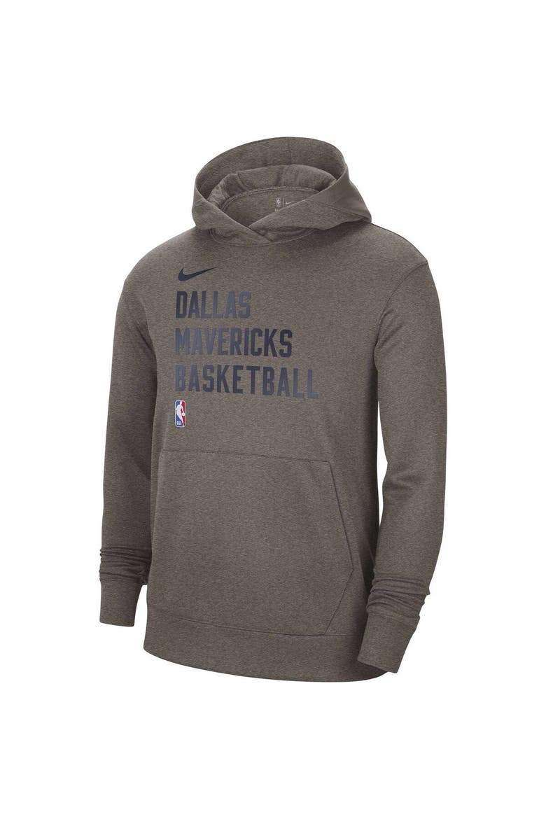 Unisex Nike Gray Dallas Mavericks 2023/24 Performance Spotlight On-Court Practice Pullover Hoodie, Alternate, color, Gray
