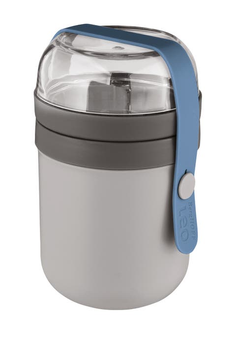 Grey/Blue Leo 0.5qt Dual Lunch Pot