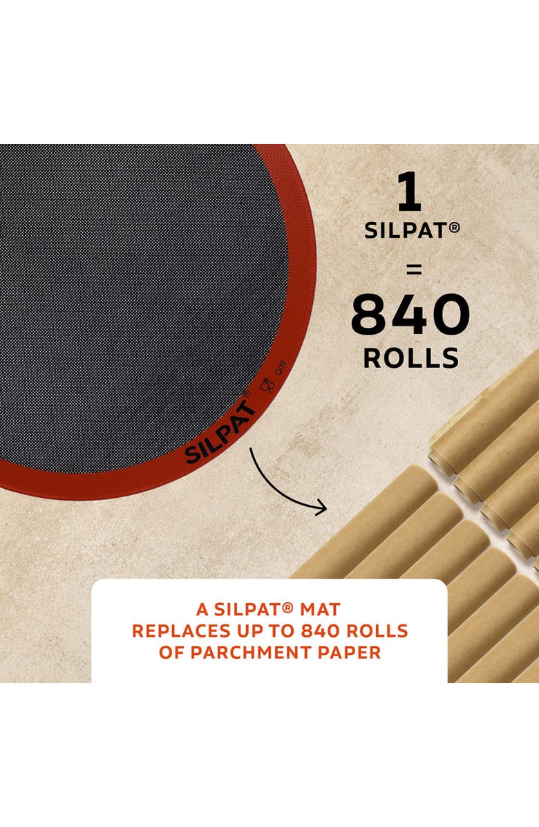 Silpat Perfect Pizza Non-Stick Silicone Baking Mat, 16-Inch, Round, Alternate, color, Orange