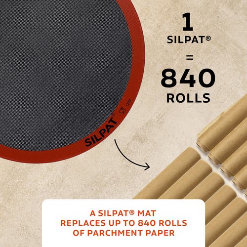 Silpat Perfect Pizza Non-stick Silicone Baking Mat, 16-inch, Round In Gray