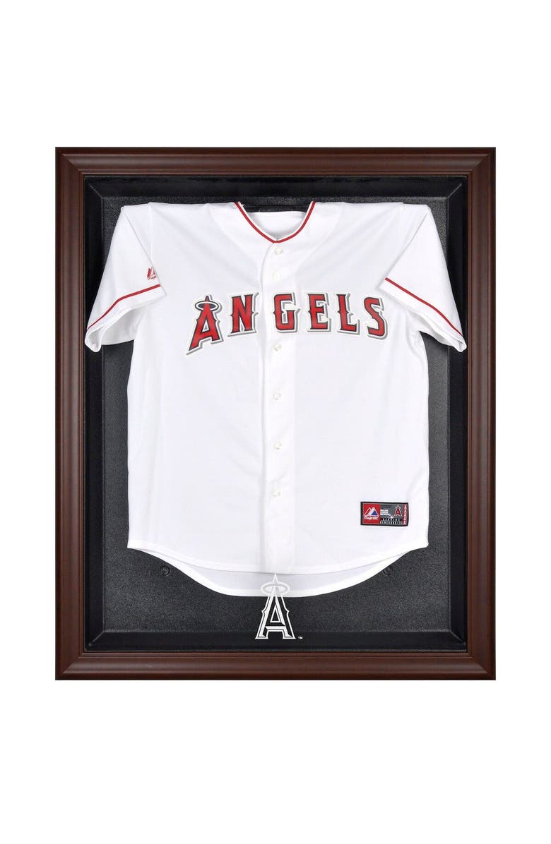 FANATICS AUTHENTIC Los Angeles Angels Brown Framed Logo Jersey Display Case, Main, color, 