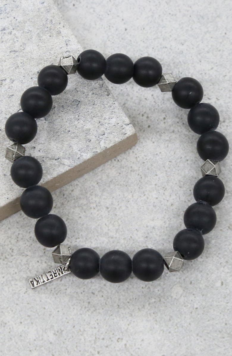 Ettika Men's Bold Move Black Onyx Bead Bracelet, Alternate, color, 