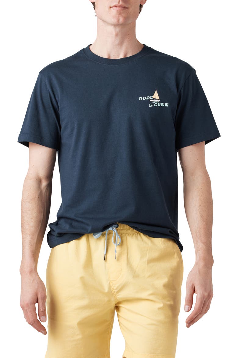 Hauraki Gulf Graphic Tee, Main, color, NAVY