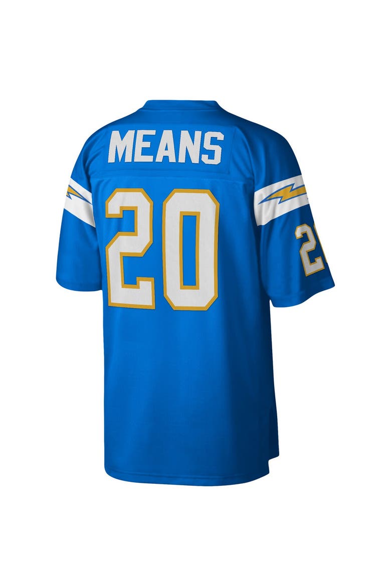 Men's Mitchell & Ness Natrone Means Powder Blue Los Angeles Chargers Legacy Replica Jersey, Alternate, color, Powder Blue
