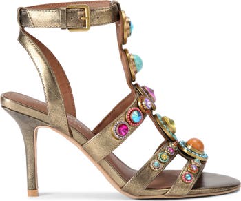 Octavia Crystal Embellished Cage Sandal