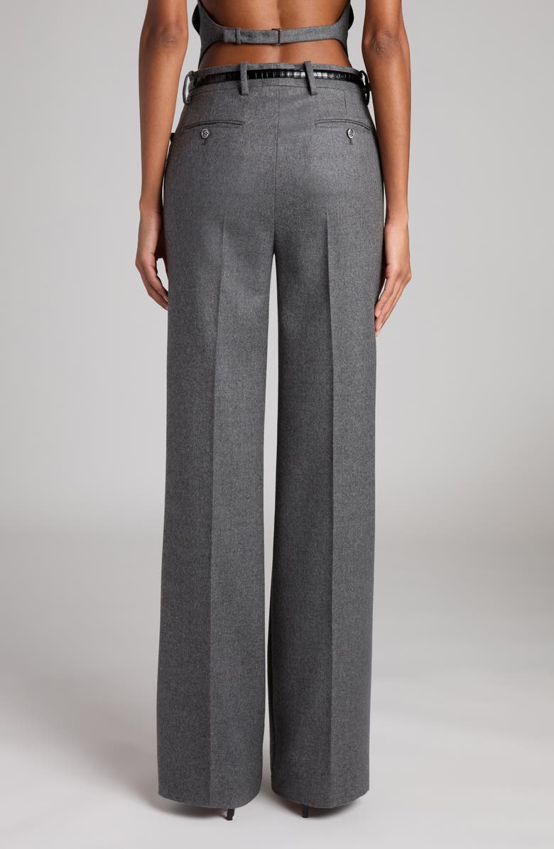 TOM FORD Metallic Stripe Wool Flannel Bootcut Pants, Alternate, color, 