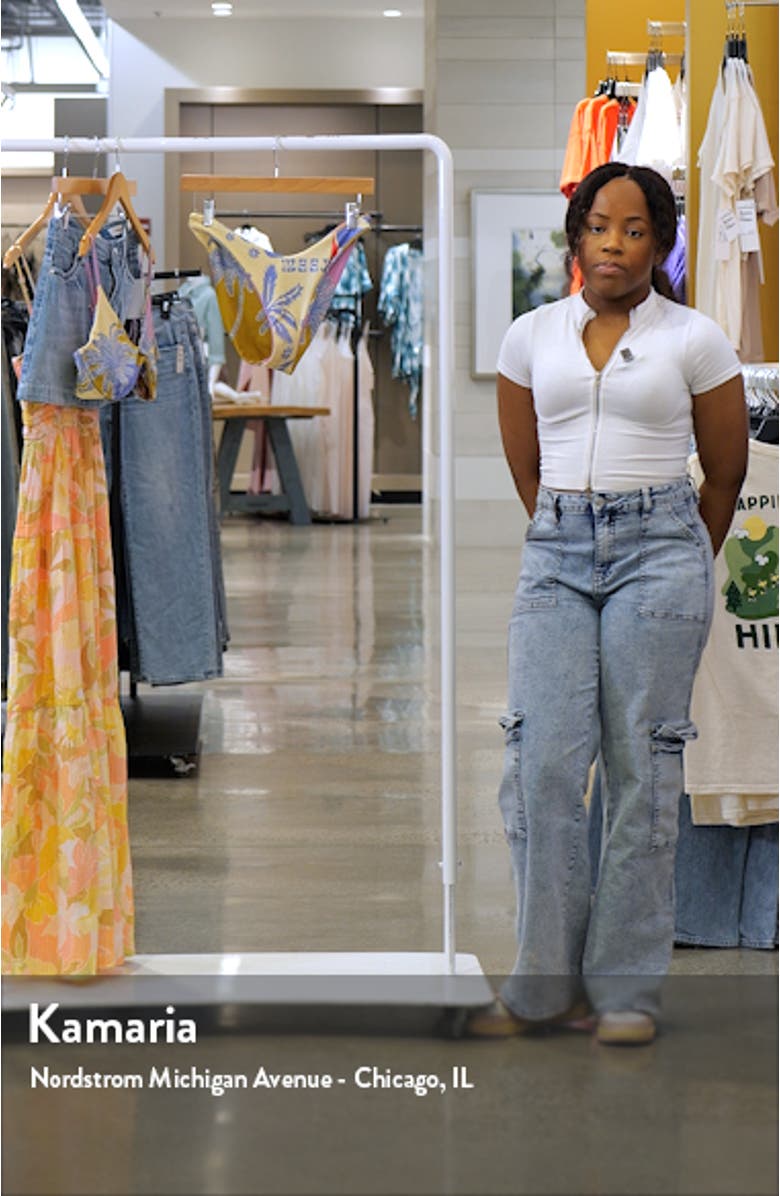 Periwinkle Palms Splendor Reversible Bikini Bottoms, sales video thumbnail