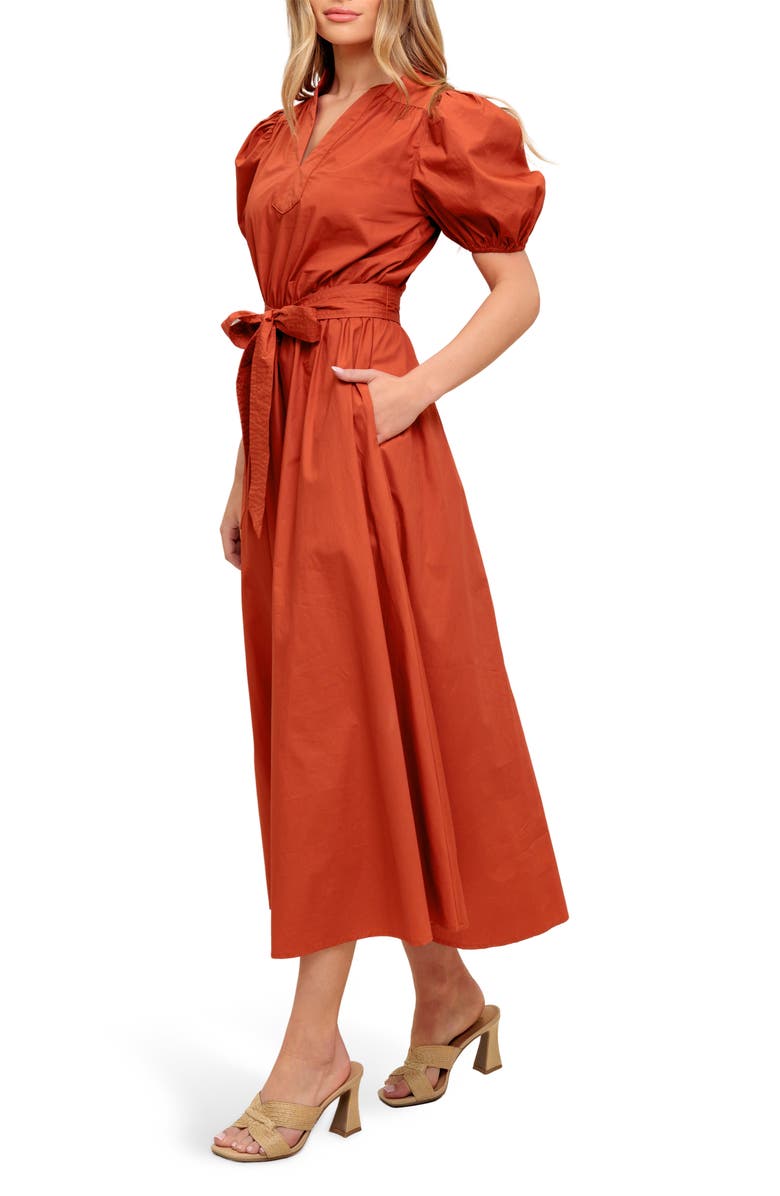 FLYING TOMATO Cotton Midi Dress, Alternate, color,