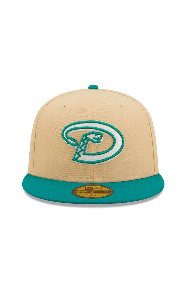 New Era Men's New Era Natural/Teal Arizona Diamondbacks Mango Forest 59FIFTY fitted hat, Alternate, color, 