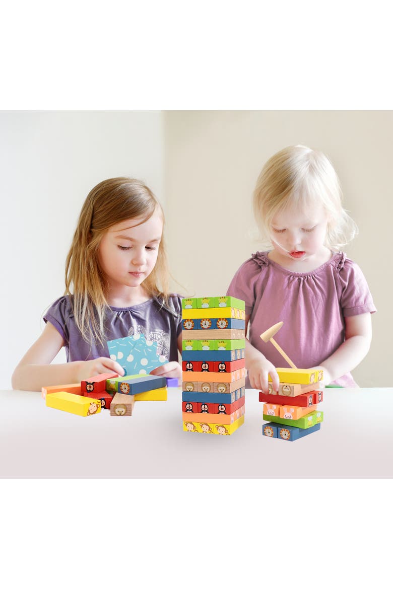 Zoo Stacking Game, 77 Different Pieces Included, Alternate, color, Green