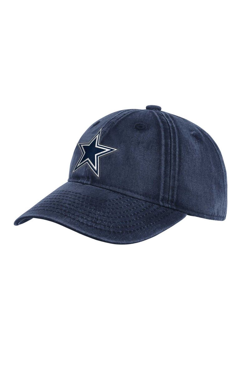 Youth Navy Dallas Cowboys Mineral Wash Slouch Adjustable Hat, Main, color, Navy