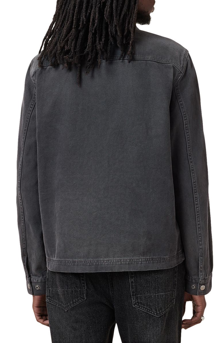 AllSaints Rothwell Distressed Denim Jacket, Alternate, color, Tumbled Grey