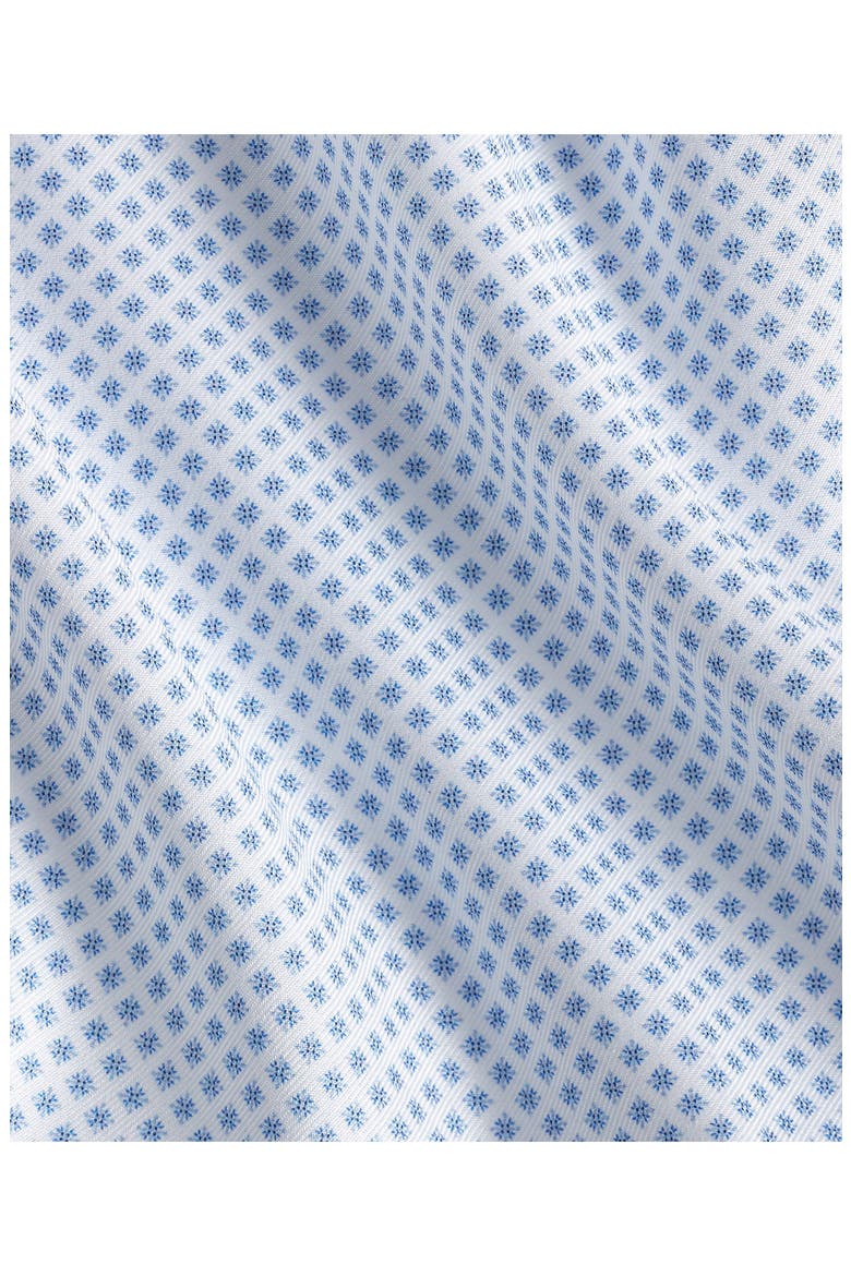 Slim Fit Neat Print Stretch Cotton Twill Dress Shirt, Alternate, color, WHITE/ SKY