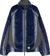 PLEASURES Zebra Stripe Fuzzy Jacket