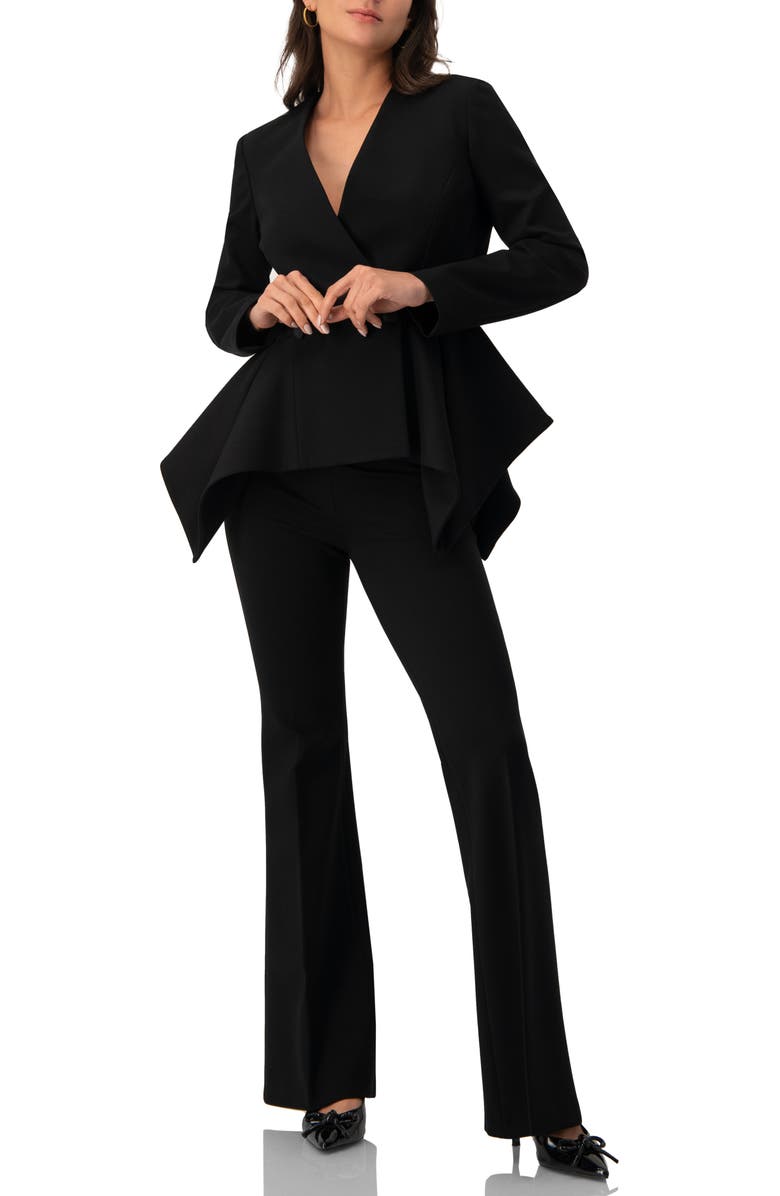 IVONNE Semi-Flare Pants, Alternate, color, Black