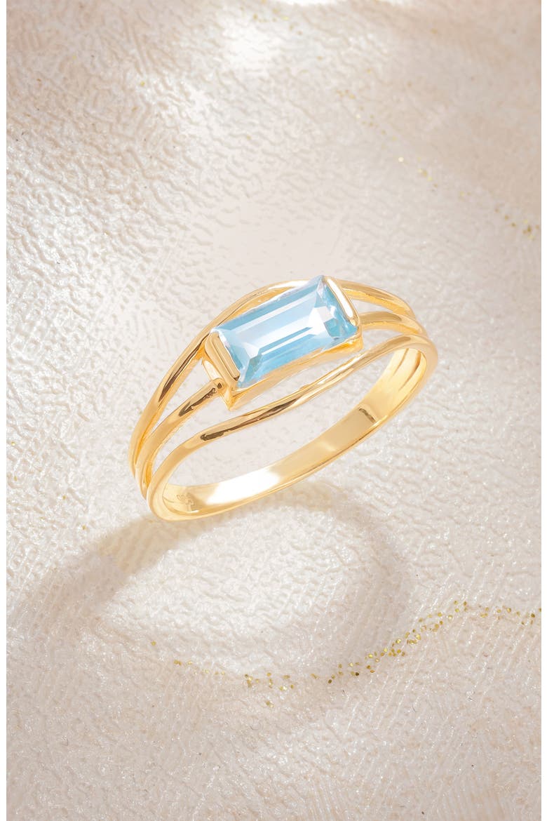Semiprecious Stone Ring, Alternate, color, BLUE