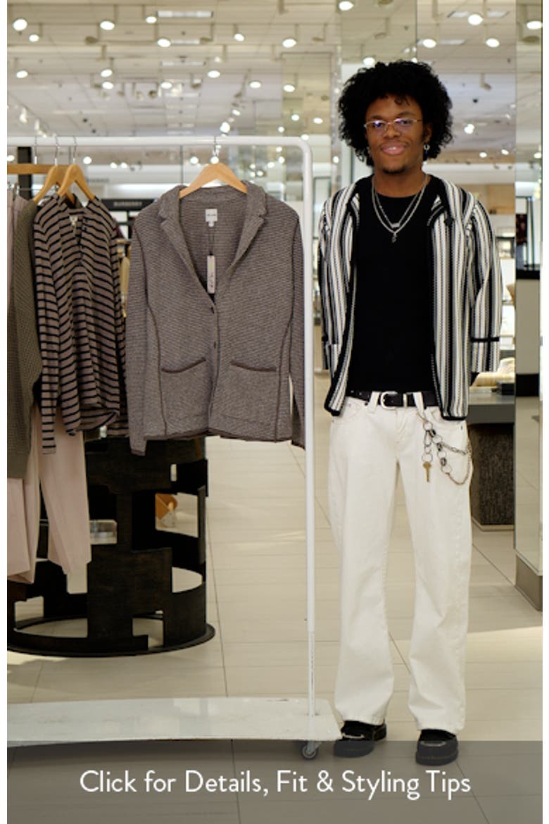 Pixel Knit Cotton Blend Blazer video
